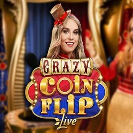 Crazy Coin Flip online game logo by Evolution on supraplayscasino.com
